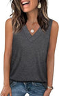 🎁Summer Promotion 50% OFF✨Women's Sleeveless V-Neck Slimming Loose Fit Casual Tank Top