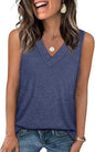 🎁Summer Promotion 50% OFF✨Women's Sleeveless V-Neck Slimming Loose Fit Casual Tank Top