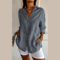 Single lapel classic pleated structure women's shirt