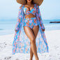 Women's 3-Piece Sexy Floral Print Swimsuit