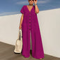 ⏳Time-limited Special⏰Women's Fashion V-Neck Loose Jumpsuit