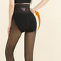 Women's Plush Lined High Waist Sheer Tights Tummy Control Tights