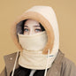 Plush-lined Thickened Thermal Hat with Face Mask for Men and Women