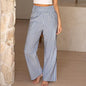 ⏳LAST DAY SALE 50% OFF!🎁Striped Gingham Wide Leg Pants High Waisted With Pockets