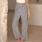 ⏳LAST DAY SALE 50% OFF!🎁Striped Gingham Wide Leg Pants High Waisted With Pockets