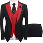 💎 50% OFF! 💎 Modern Contrast Color Wedding Suit – 3-Piece Slim-Fit Set in Bold Black & Light Blue (8 Colors!) 👔✨